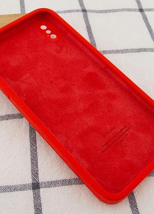 Чехол silk square full camera protective (aa) no logo для apple iphone x / xs (5.8") красный / red 3