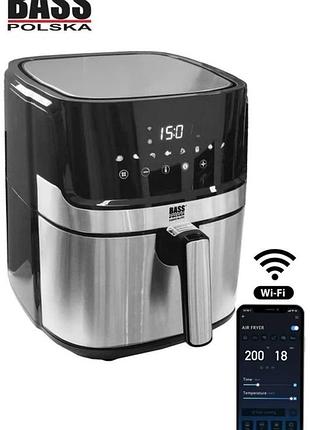 Розумна аерофритюрниця (мультипіч) з wi-fi та сенсорною панеллю 6,5л bass polska bh 10876