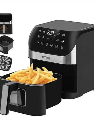 Мультипечь, аэрофритюрница с сенсорной панелью 6l kraft&dele kd4108