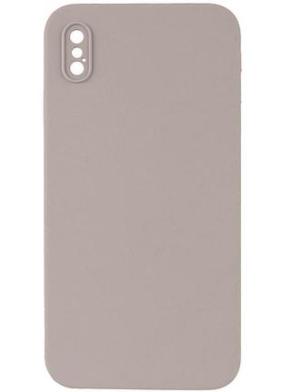 Чехол silk square full camera protective (aa) no logo для apple iphone x / xs (5.8") серый / light grey