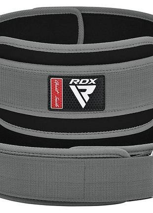 Пояс для тяжелой атлетики rdx rx5 double belt неопреновый grey s