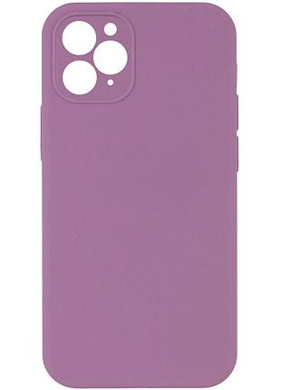 Чохол silk square full camera protective (aa) no logo для apple iphone 11 pro (5.8") ліловий / lilac pride