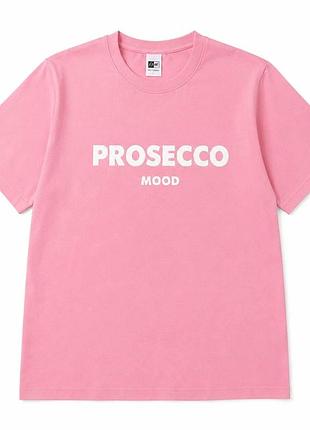 Женская футболка розовая prosecco mood