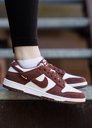 Кроссовки nike sb dunk low найк сб данк лоу sail red sepia для активного отдыха легкие и стильные
