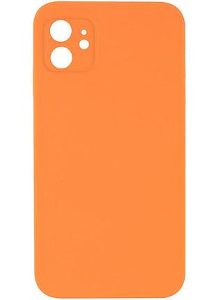Чехол silk square full camera protective (aa) no logo для apple iphone 11 (6.1") оранжевый / papaya