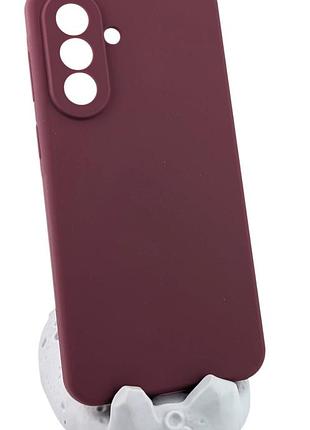 Чехол silicone cover для samsung galaxy a57 / a576 бампер с микрофиброй бургунди