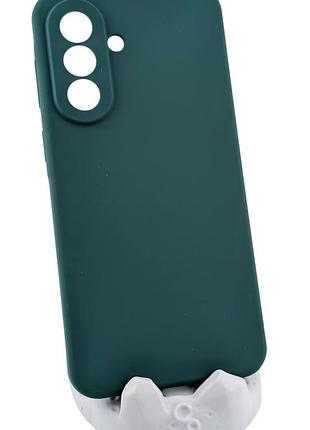 Чехол silicone cover для samsung galaxy a57 / a576 бампер с микрофиброй зеленый