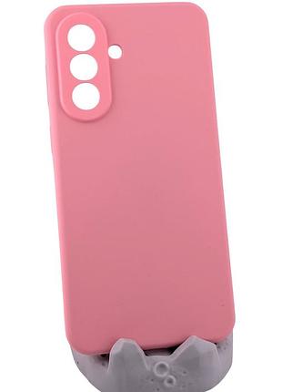 Чехол silicone cover для samsung galaxy a57 / a576 бампер с микрофиброй светло-розовый