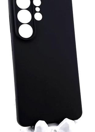 Чехол silicone cover для samsung galaxy s26 ultra бампер с микрофиброй черный