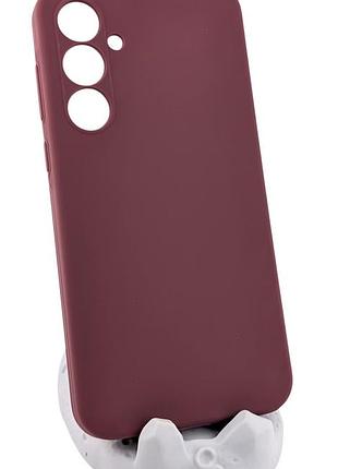 Чехол silicone cover для samsung galaxy a55 5g/ a556 бампер с микрофиброй бургунди