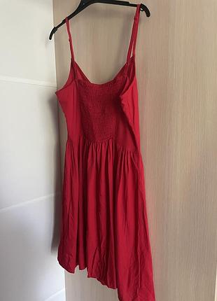 Червоне плаття на брительках h&m