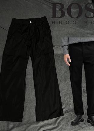 Штаны hugo boss черные карго брюки m