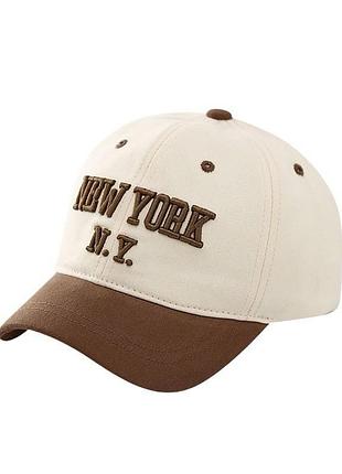 Кепка бейсболка «new york n.y.» коричневий