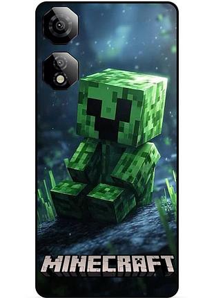 Силіконовий чохол бампер для zte nubia neo 2 5g стів minecraft кріпер майнкрафт