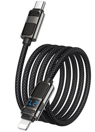 Уценка дата кабель hoco u137 line with display type-c to lightning 27w (1.2m) 5