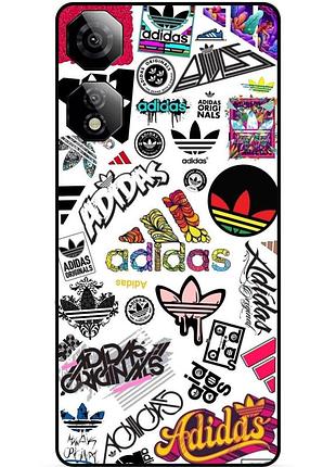 Чехол силиконовый бампер для zte nubia neo 2 5g с рисунком adidas адидас