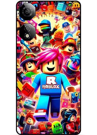 Чехол силиконовый бампер для zte nubia neo 2 5g с рисунком roblox роблокс