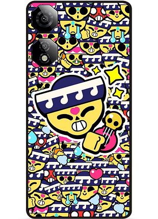 Силиконовый бампер чехол для zte nubia neo 2 5g стикеры бравл поко brawl