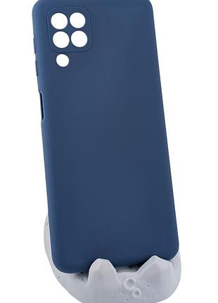 Чохол silicone cover для samsung galaxy m22 / m225 бампер із мікрофіброю синій
