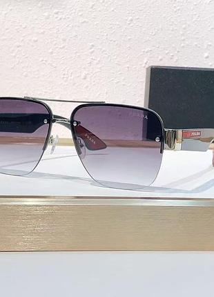 Чоловічі сонцезахисні брендові окуляри pr166vs grey lux