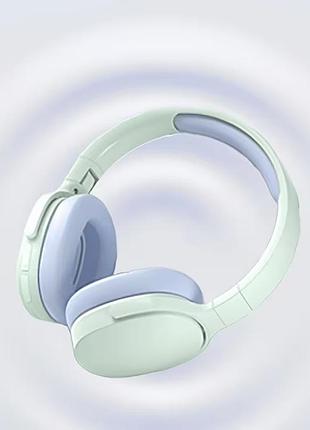 Беспроводные сложные bluetooth наушники накладные с микрофоном и fm радио