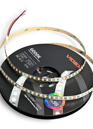 Світлодіодна стрічка videx 120-2835 12v 120w 6000k 10м денне світло для освітлення приміщень мін зам 10м бобіна