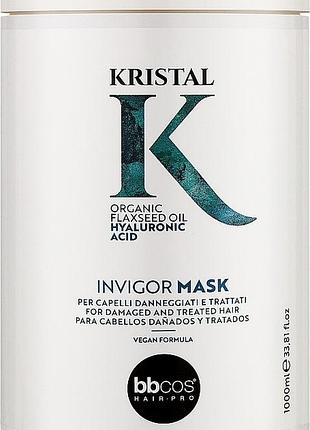 Маска для пошкодженого волосся bbcos kristal invigor 1000 мл