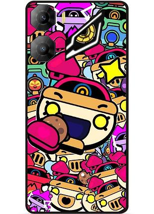 Силиконовый бампер чехол для zte nubia neo 3 5g стикеры бравл перл brawl