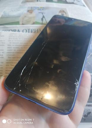 Смартфон xiaomi redmi note 7 в синем цвете телефон 32 гб на запчасти 6