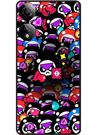 Силиконовый бампер чехол для zte nubia neo 2 5g стикеры бравл мипл brawl