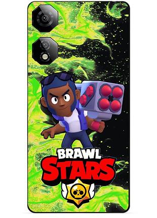 Чехол силиконовый бампер для zte nubia neo 2 5g с героем бравл брок brawl