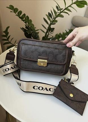 Жіноча сумка coach, сумка коач, брендова сумка, сумка на плече, сумка через плече, cross body