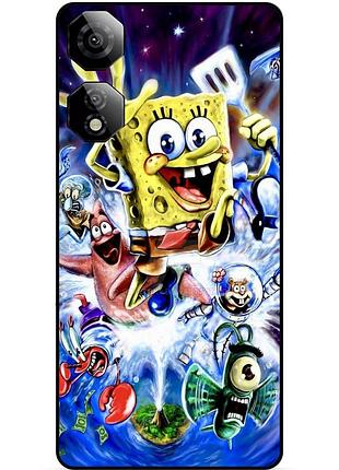 Силиконовый чехол бампер для zte nubia neo 2 5g с картинкой губка боб sponge bob