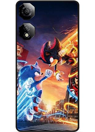 Силиконовый чехол бампер для zte nubia neo 2 5g с рисунком sonik соник шэдоу