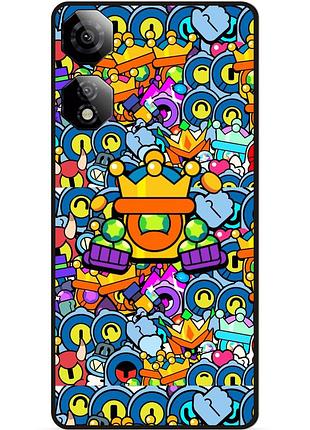 Силиконовый бампер чехол для zte nubia neo 2 5g стикеры бравл рико brawl