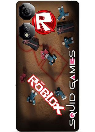 Силиконовый бампер чехол для zte nubia neo 2 5g с рисунком roblox игра в кальмара роблокс