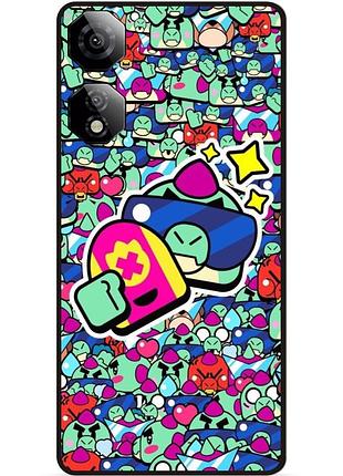 Силиконовый бампер чехол для zte nubia neo 2 5g стикеры бравл базз brawl