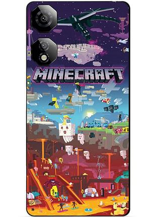 Силиконовый бампер чехол для zte nubia neo 2 5g игра minecraft майнкрафт