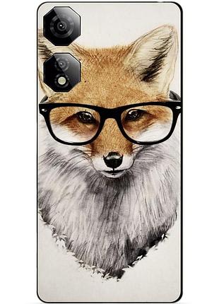 Чехол силиконовый бампер для zte nubia neo 2 5g с рисунком лиса