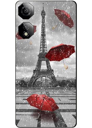 Чехол силиконовый бампер для zte nubia neo 2 5g с рисунком дождь в париже франция эйфелева башня