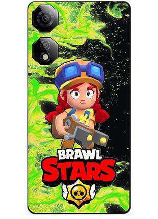 Чехол силиконовый бампер для zte nubia neo 2 5g с героем бравл джесси brawl
