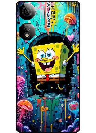 Силиконовый чехол бампер для zte nubia neo 2 5g с картинкой sponge bob губка боб