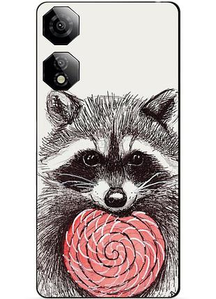 Чехол силиконовый бампер для zte nubia neo 2 5g с рисунком енот