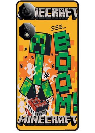 Силиконовый чехол бампер для zte nubia neo 2 5g с картинкой майнкрафт minecraft