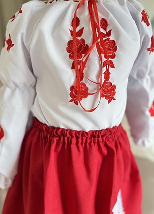Костюм вишиванка для дівчинки троянди 128