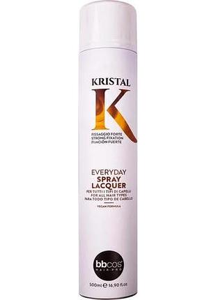 Лак для волос bbcos kristal everyday сильная фиксация 500 мл