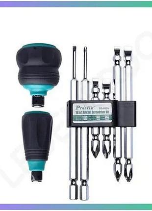 Викрутка з битами 10 в 1 pro'skit sd-9820 універсальний інструмент для збору та ремонту sku_sd-9820