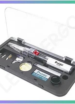 Газовий паяльник pro'skit gs-23k з набором насадок для пайки та ремонту електроніки sku_gs-23k