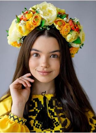 Обруч віночок великий жовтий