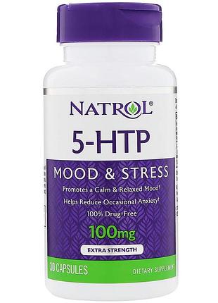 5-гидрокситриптофан (5-нтр), natrol, 100 мг, 30 кап.
